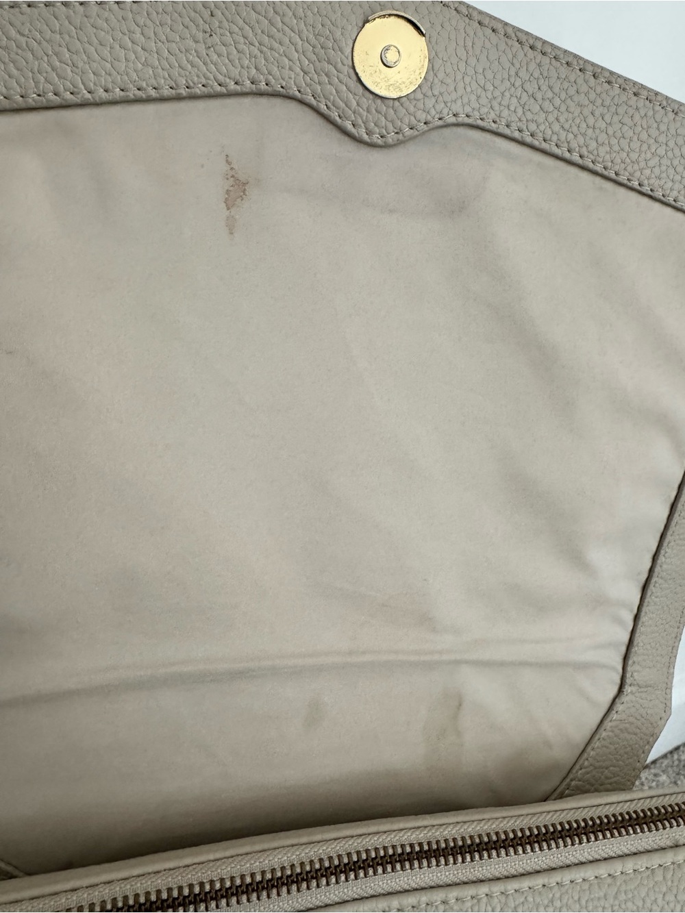 Freshly Picked Leather Diaper Bag - Taupe - Picture 6 of 7
